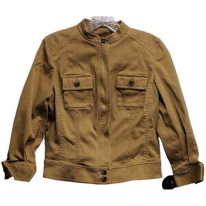 Anne Klein Tan Cropped Denim Jacket Medium